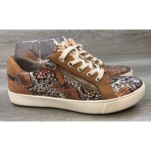 Naturalizer Macayla Women's Sneaker Leather Brown‎ Snake Casual Comfort Shoes
